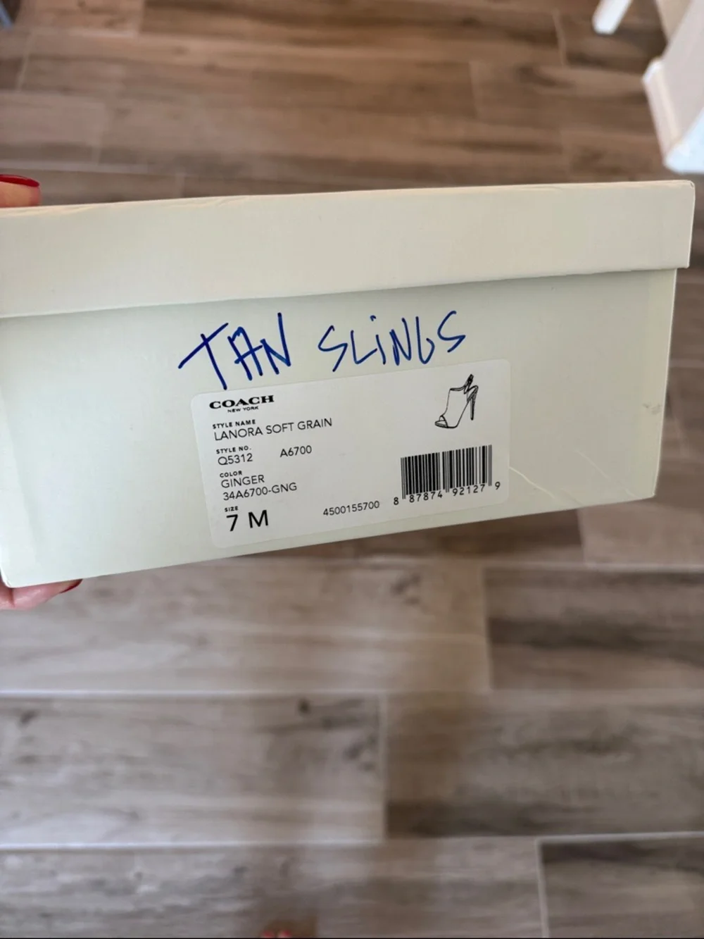 Coach 7 Lanora peep toe sling back heels - Picture 9 of 9